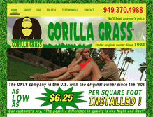Tablet Screenshot of gorillagrassandgreens.com